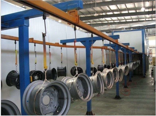 500kg Load Overhead Conveyor System Electric Heating Paint Line Conveyor For Diverse Dimensions