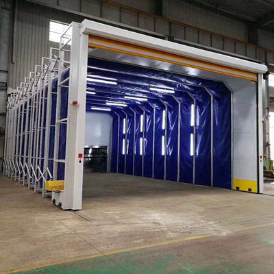 Industrial high-efficiency telescopic mobile spray paint booth and telescopic tent