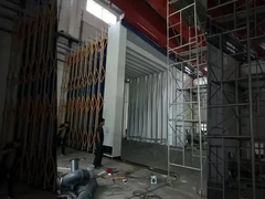 Hareketli geri çekilebilir teleskopik püskürtme kabinleri Elektrikli ısıtma boyası ile araba boya odası